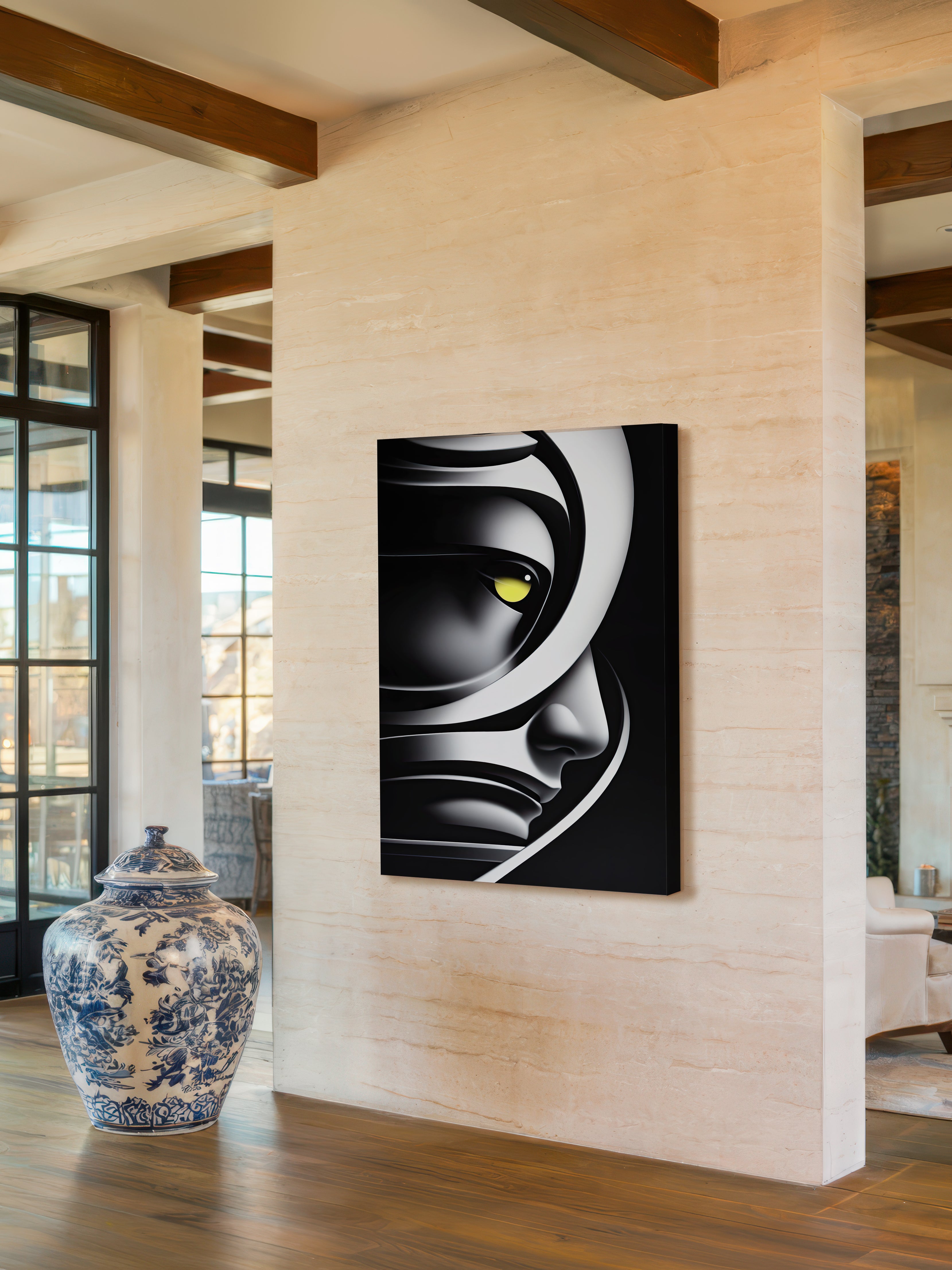 Neon Vigil – Surreal Futuristic Graphic Wall Art 506
