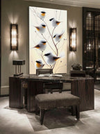 Frosty Morning Songbirds – Surreal Winter Nature Bird Wall Art 201