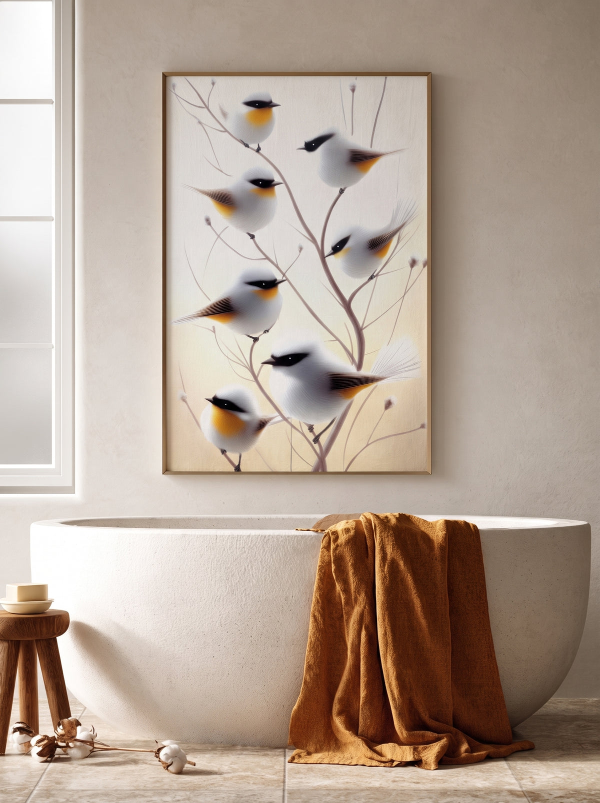 Winter Songbird Painting 201