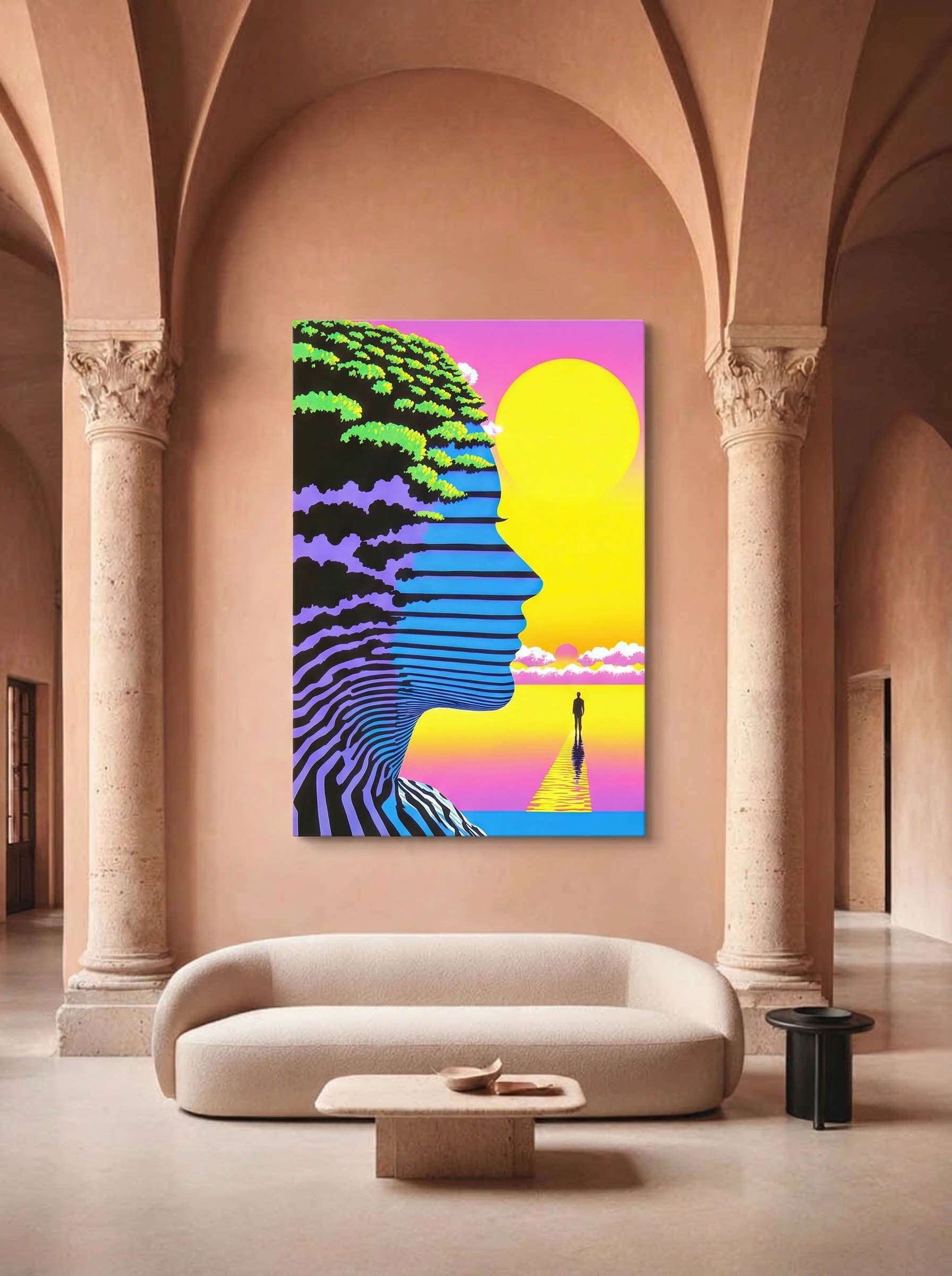 Retro Graphic Portrait – Surreal Bold Pop Graphic Wall Art 202