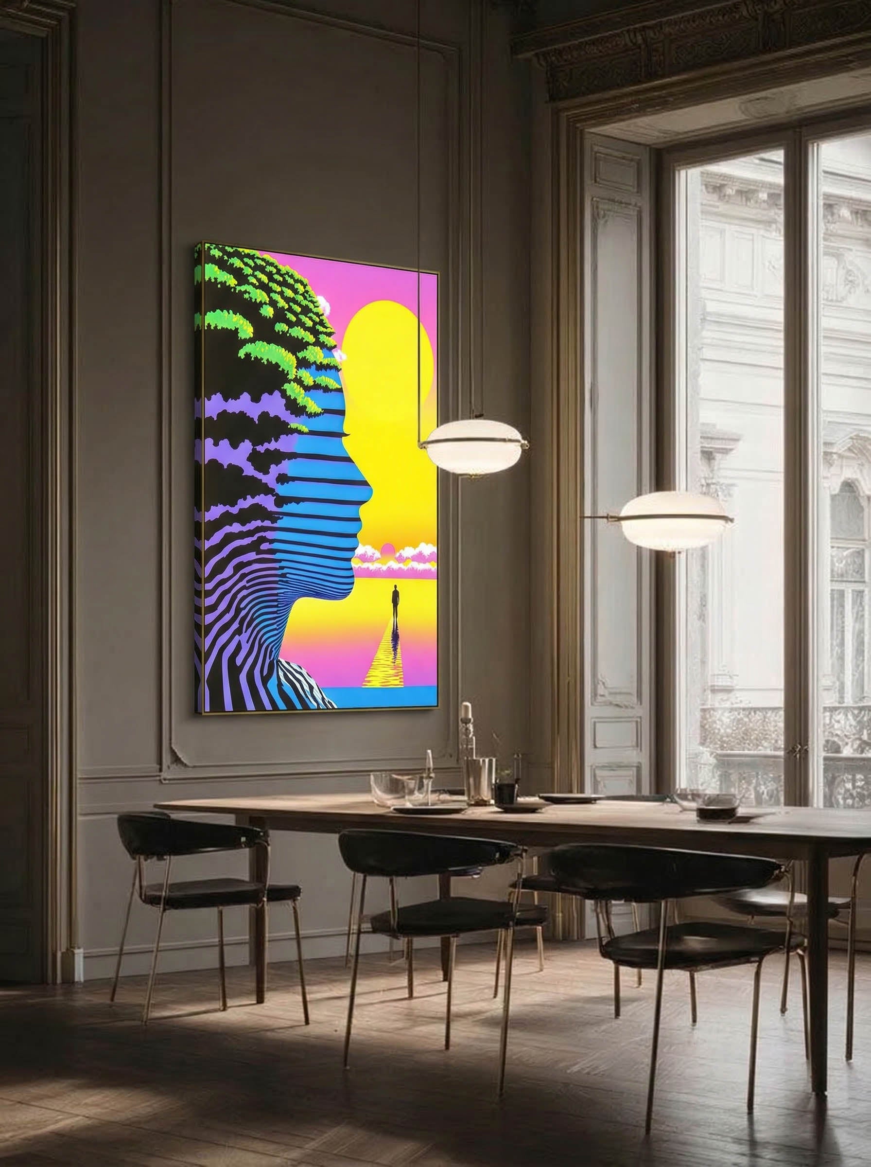 Retro Graphic Portrait – Surreal Bold Pop Graphic Wall Art 202