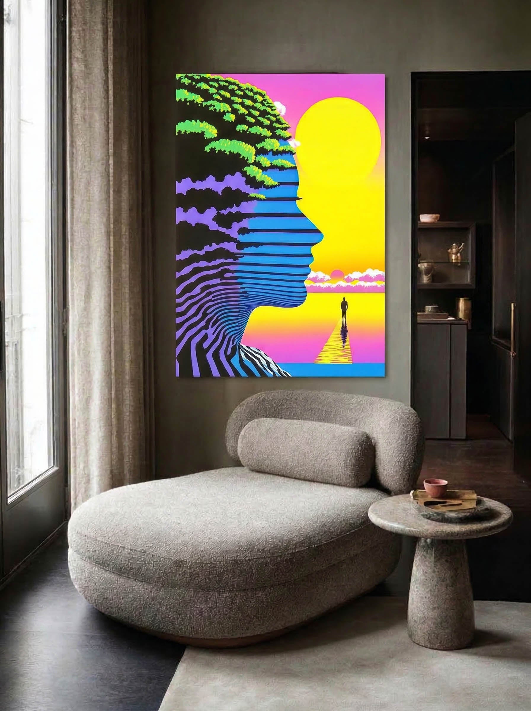 Retro Graphic Portrait – Surreal Bold Pop Graphic Wall Art 202