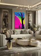 Graphic Silhouette – Surreal Minimalist Figure Wall Art 203