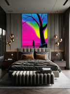 Graphic Silhouette – Surreal Minimalist Figure Wall Art 203
