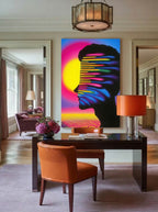 Psychedelic Pop Portrait – Surreal Vivid Color Wall Art 204