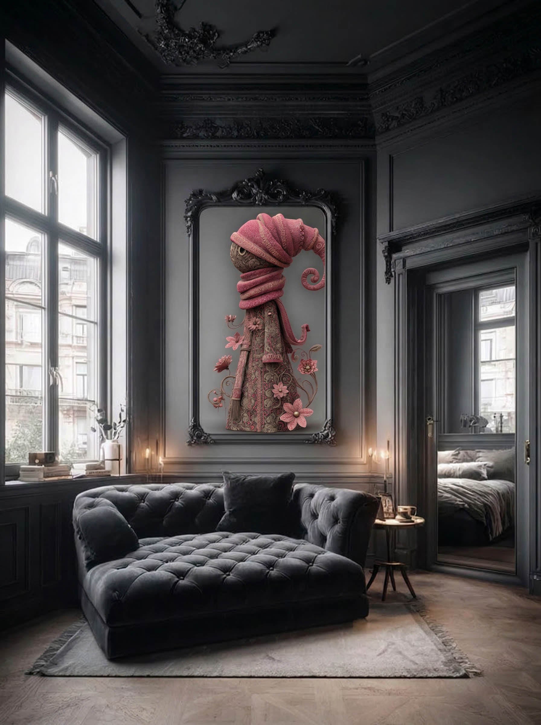 Contemporary Whimsical Portrait – Surreal Playful Figure Wall Art 210