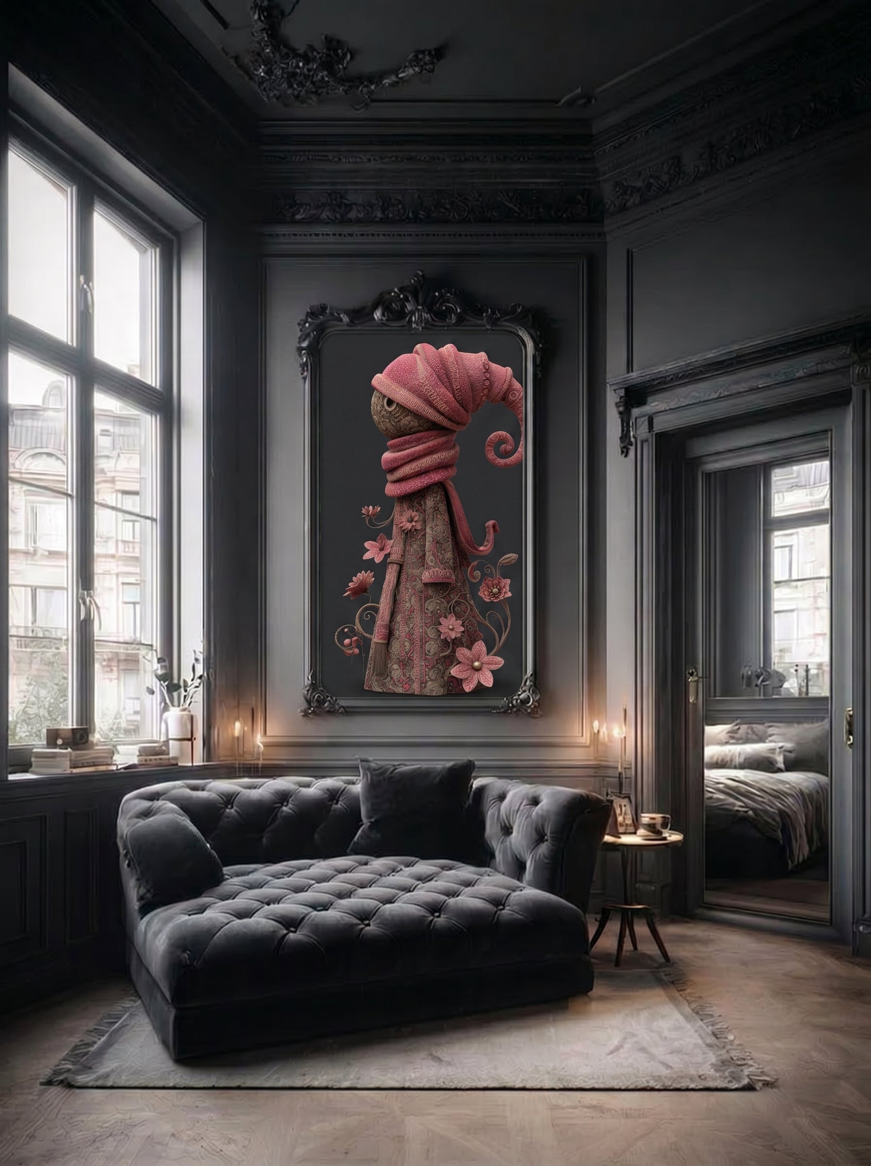 Contemporary Whimsical Portrait – Surreal Playful Figure Wall Art 210