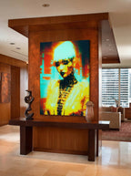 Cybernetic Pop Portrait – Surreal Futuristic Digital Wall Art 212