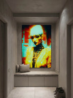 Cybernetic Pop Portrait – Surreal Futuristic Digital Wall Art 212