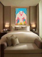 Folk Beast – Surreal Naive Art Creature Wall Art 216