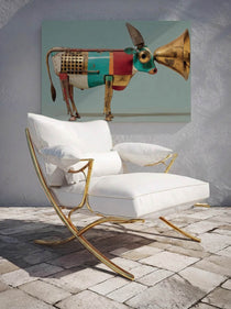 Gramophone Cow Sculpture 217