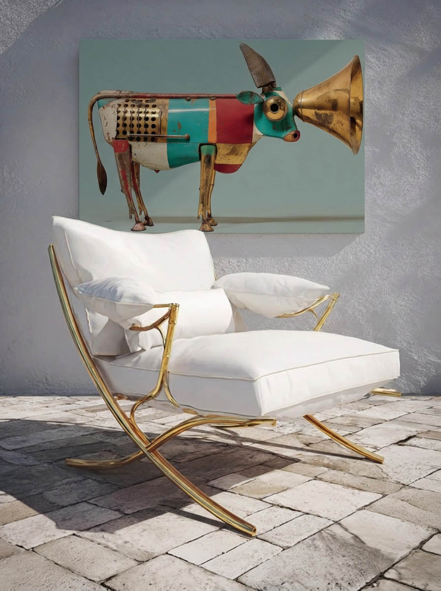 Melodic Bovine – Surreal Whimsical Musical Wall Art 217