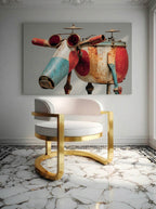 Beatnik Machine Dog – Surreal Steampunk Assemblage Wall Art 219