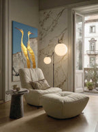 Gilded Cranes – Surreal Gold Japanese Bird Wall Art 225