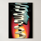 Fluid Mind – Surreal Teal Abstract Portrait Wall Art 513