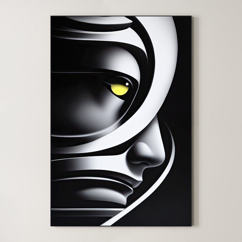 Neon Vigil – Surreal Futuristic Graphic Wall Art 506 Main image
