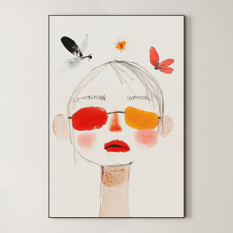 Sketch Illustration – Surreal Drawn Figure Wall Art 364 Main image