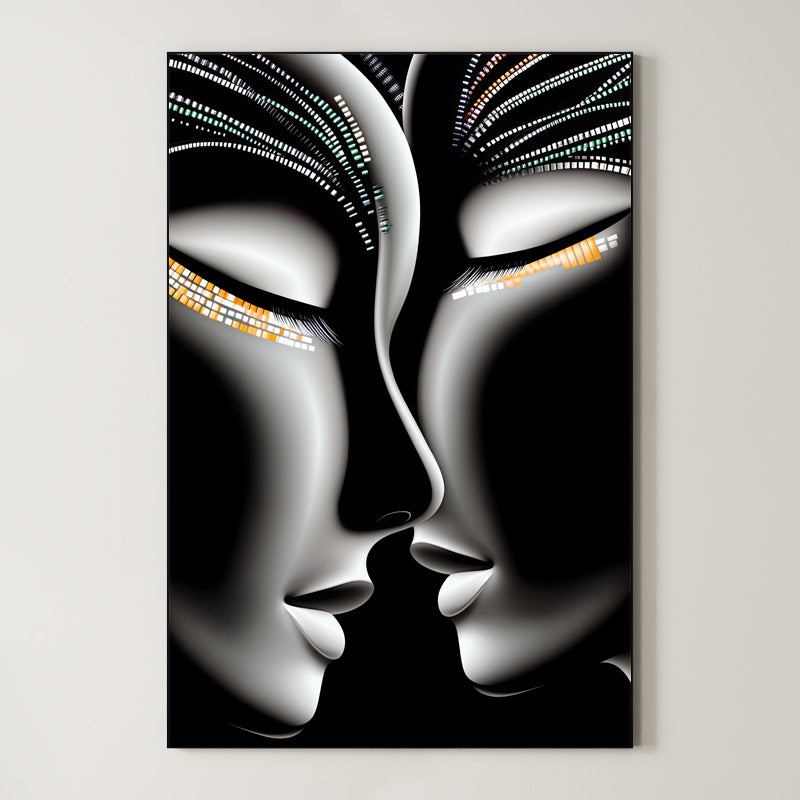 Tacit Intimacy – Surreal Dual Portrait Wall Art 524