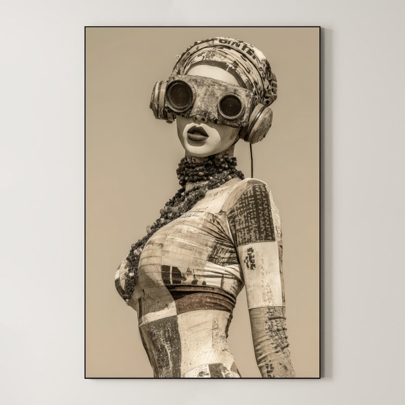 Contemporary Steampunk Portrait – Surreal Steampunk Wall Art 005 Main image