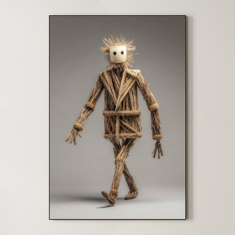 Straw Man – Surreal Wabi Sabi Natural Figure Wall Art 416 Main image