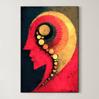 Crimson Mindscape – Surreal Red Abstract Portrait Wall Art 401