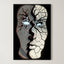 Divided Reflection – Surreal Fractured Duality Wall Art 539
