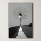 Solitary Seed – Surreal Minimalist Coastal Dandelion Wall Art 480