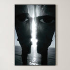 Coastal Mirror – Surreal Monochromatic Seascape Wall Art 596