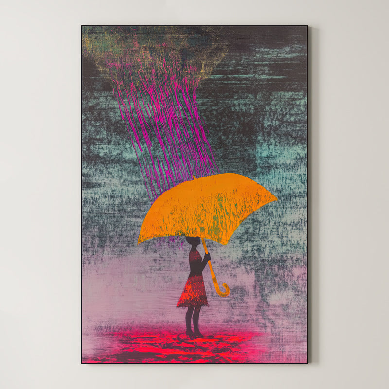 Yellow Shelter – Surreal Pop Art Rain Wall Art 569