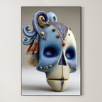 Cerulean Elegance – Surreal Ceramic Ornate Wall Art 465