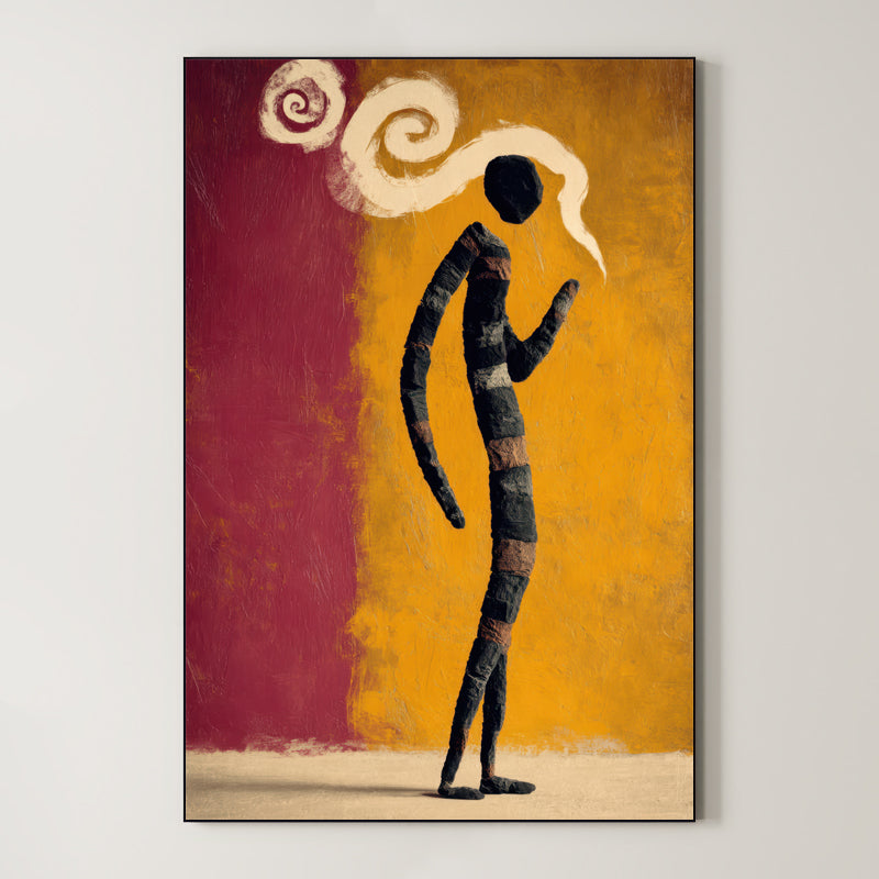 Folk Surrealism – Surreal Naive Folk Figure Wall Art 266 Main image