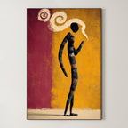 Folk Surrealism – Surreal Naive Folk Figure Wall Art 266
