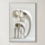 Ivory Echo – Surreal Minimalist Elephant Sculpture Wall Art 193