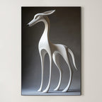 Ethereal Echo – Surreal Minimalist Greyhound Sculpture Wall Art 195