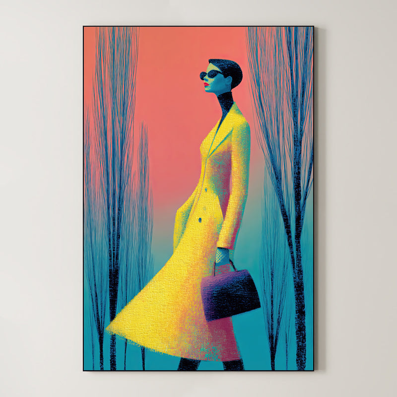 Golden Gaze – Surreal Fashion Portrait Wall Art 557 Main image