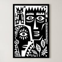 Block Print Faces 438