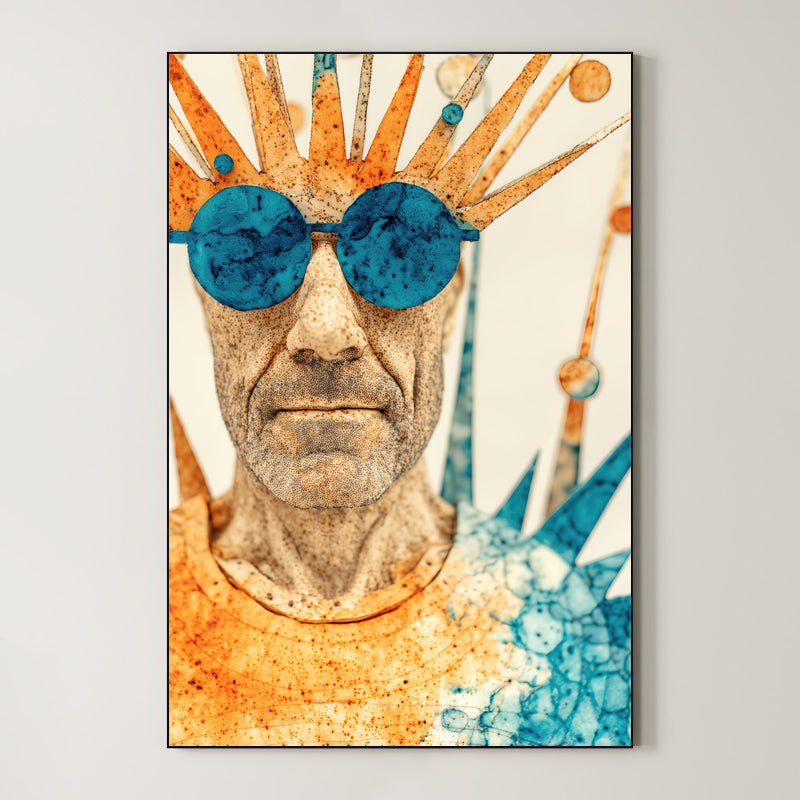 Abstract Sunburst Figure – Surreal Abstract Wall Art 018 Main image