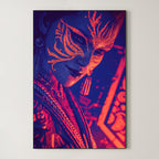 Neon Body Paint Art – Surreal Neon Wall Art 066