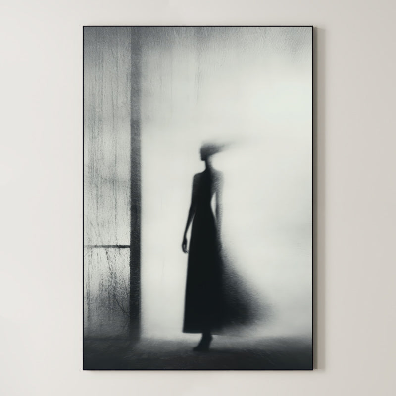 Silent Corridor – Surreal Minimalist Motion Silhouette Wall Art 271