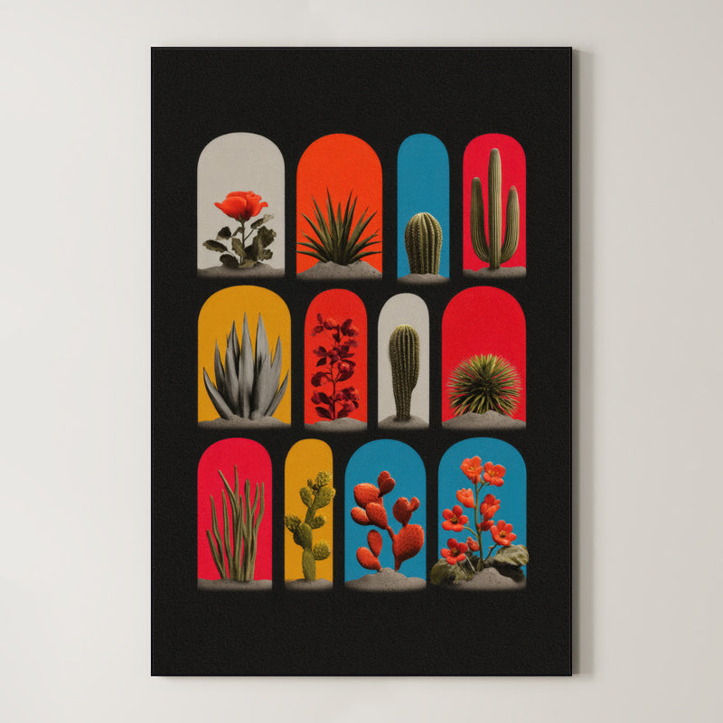 Cactus Collage – Surreal Desert Botanical Wall Art 386 Main image