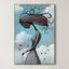 Crimson Breeze – Surreal Folk Floral Figure Wall Art 597