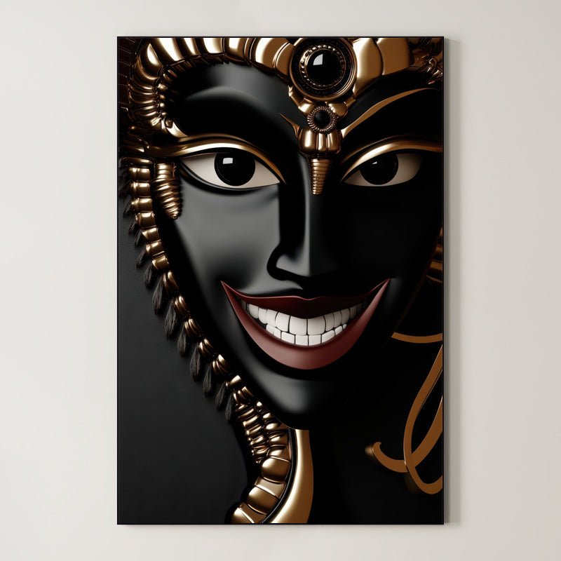Midnight Radiance – Surreal Gilded Glamour Wall Art 468