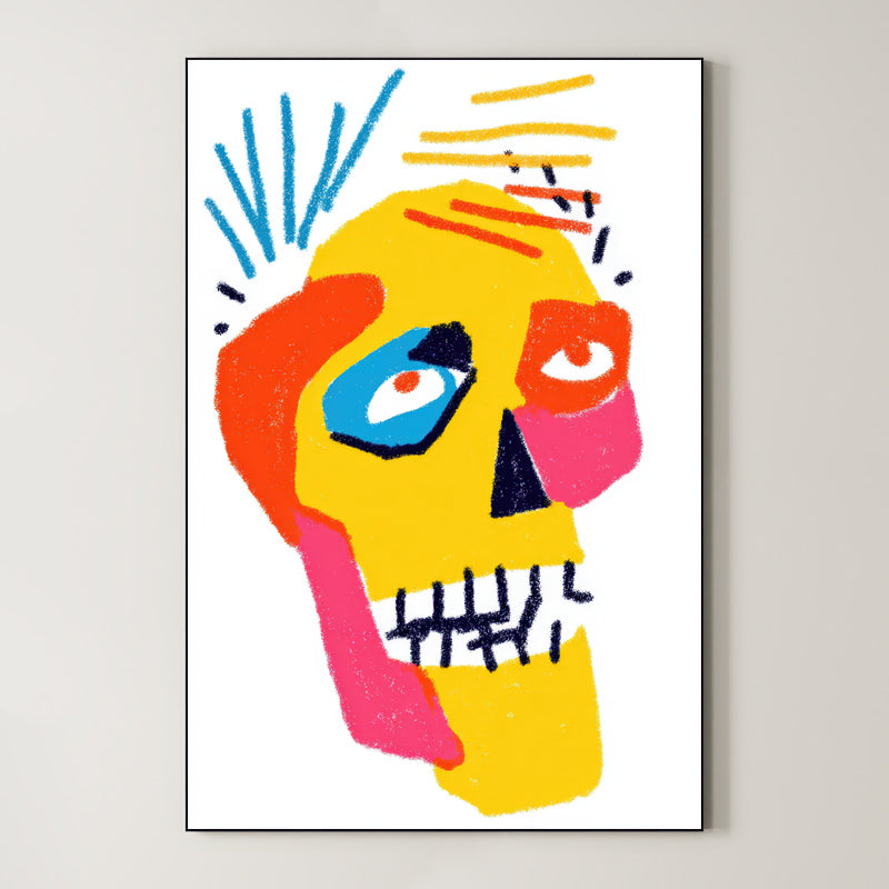 Vivid Mind – Surreal Graphic Pop Skull Wall Art 256