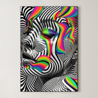 Psychedelic Liquid Portrait – Surreal Fluid Figure Wall Art 309