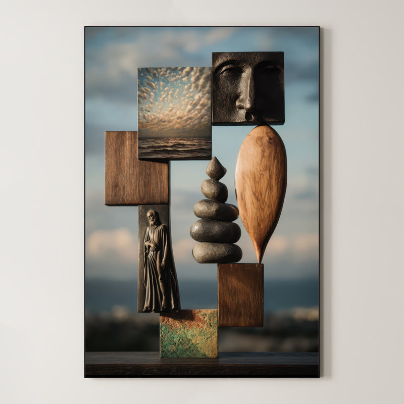 Mixed Media Assemblage – Surreal Mixed Media Wall Art 052 Main image