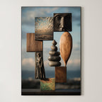 Mixed Media Assemblage – Surreal Mixed Media Wall Art 052