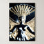 Radiant Wings – Surreal Gold Relief Figure Wall Art 584