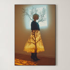 Luminous Growth – Surreal Minimalist Nature Portrait Wall Art 469