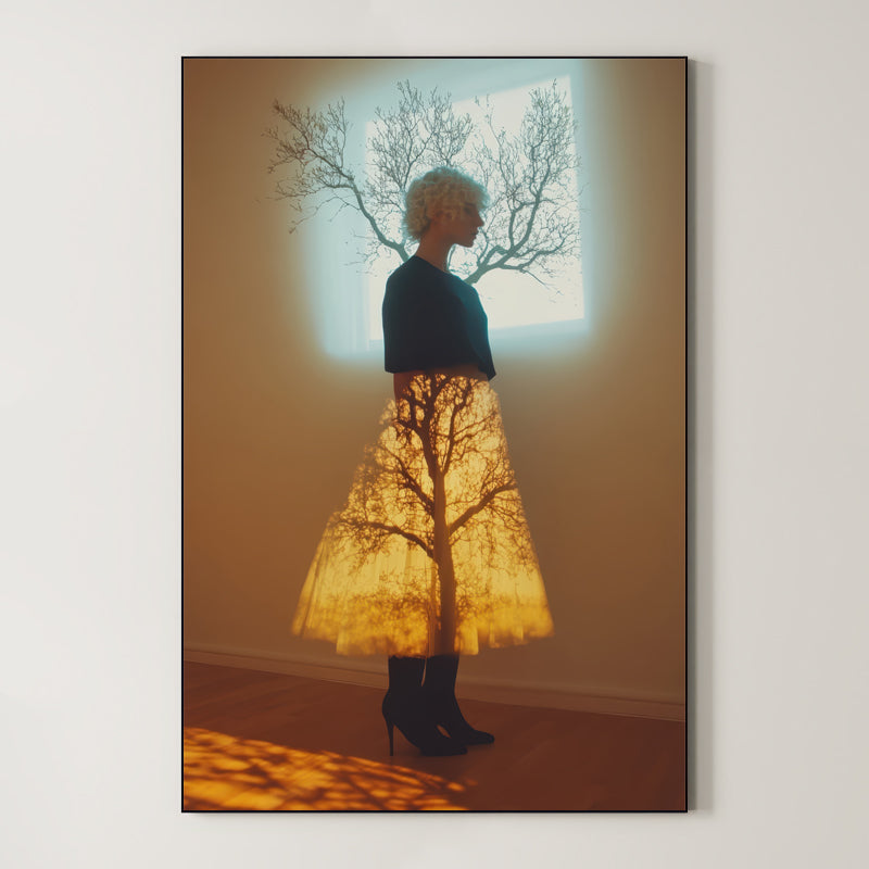 Luminous Growth – Surreal Minimalist Nature Portrait Wall Art 469