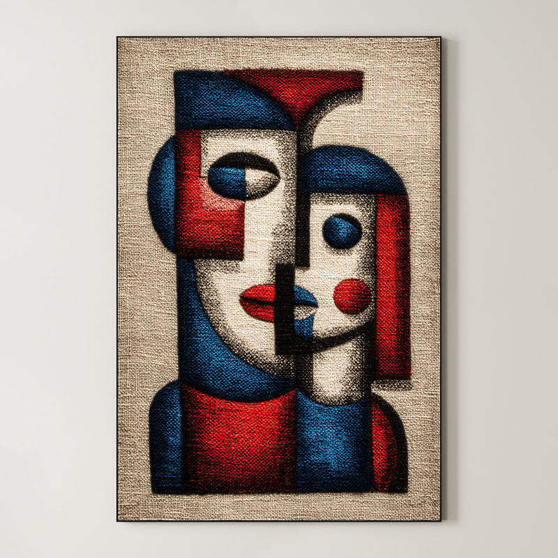 Folk Cubist Art – Surreal Folk Art Wall Art 145 Main image